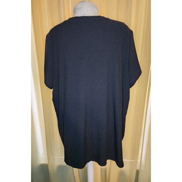 Gili‎ Got it Love It Black Ribbed Tee Size 3X NWOT - Picture 2 of 6